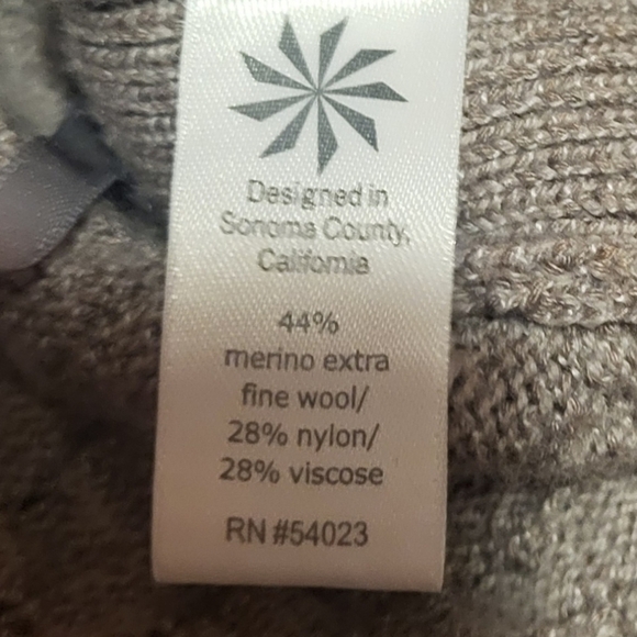 Athleta Honeycomb Taupe Crewneck Wool Blend Tunic Sweater Size XL - Picture 4 of 8